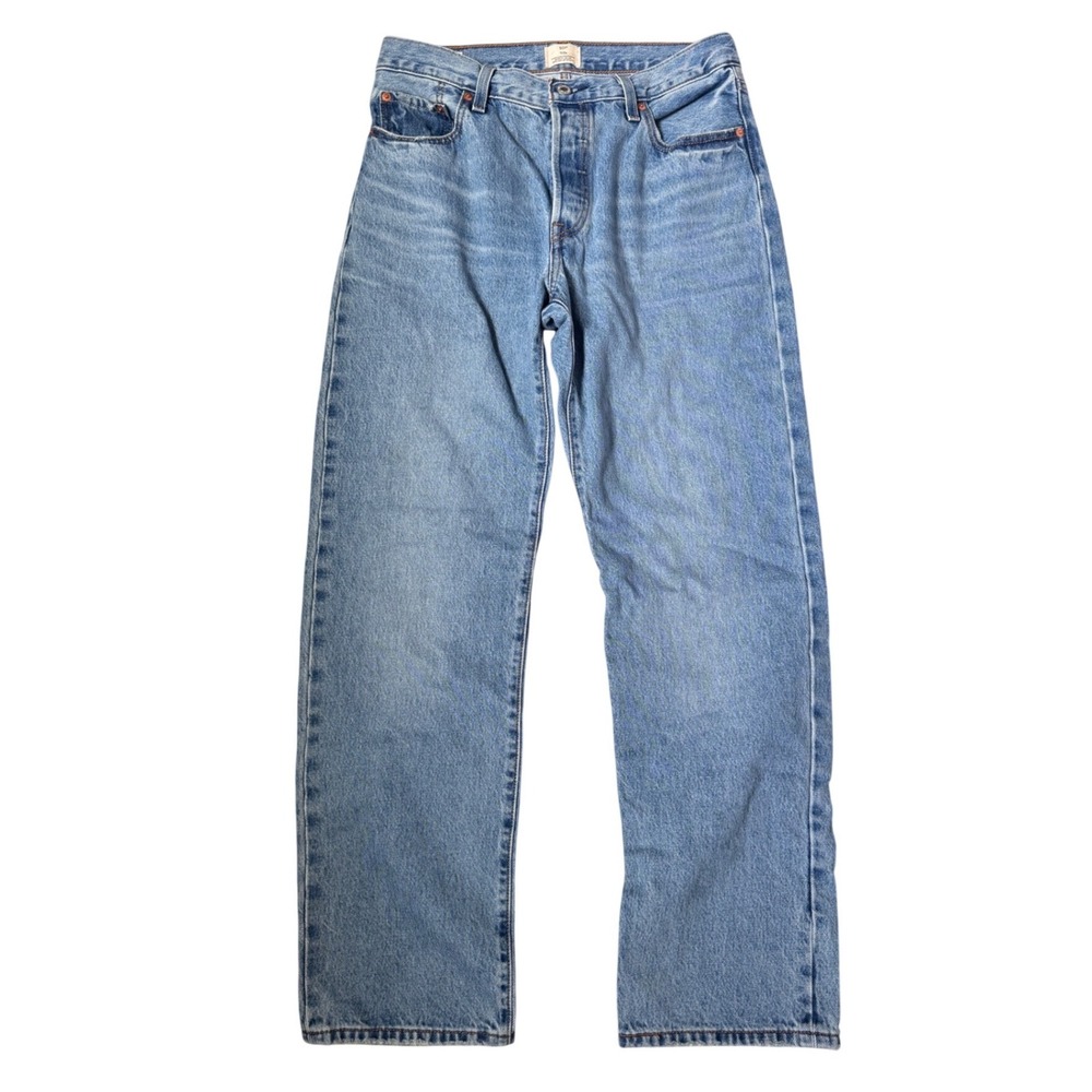 Levis 501 90s Women Straight Leg Jeans Light Wash Blue W29 L32 A1959-0106